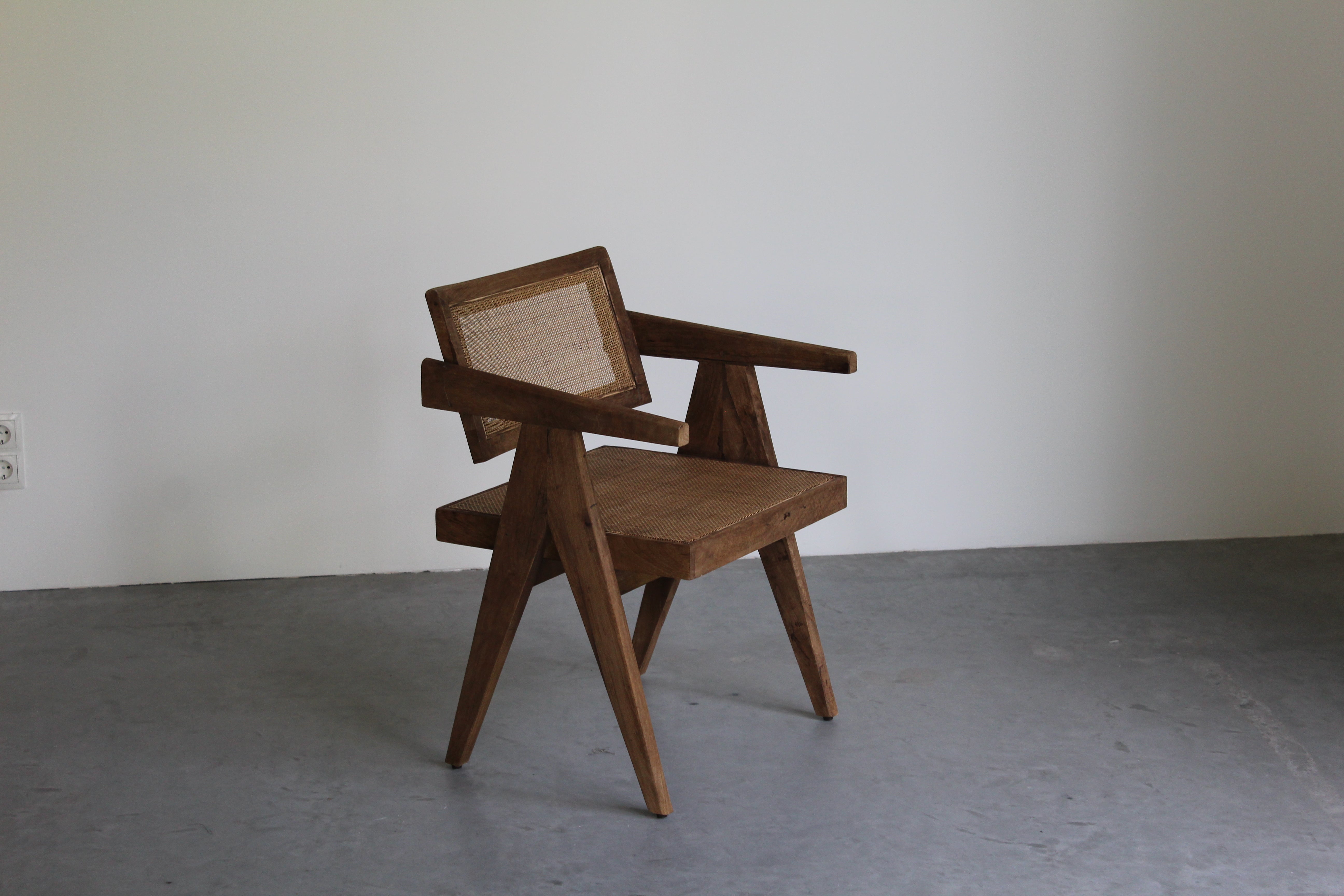 Pomax ROSALIA Stoel – Mango Hout & Rotan – pierre jeanneret